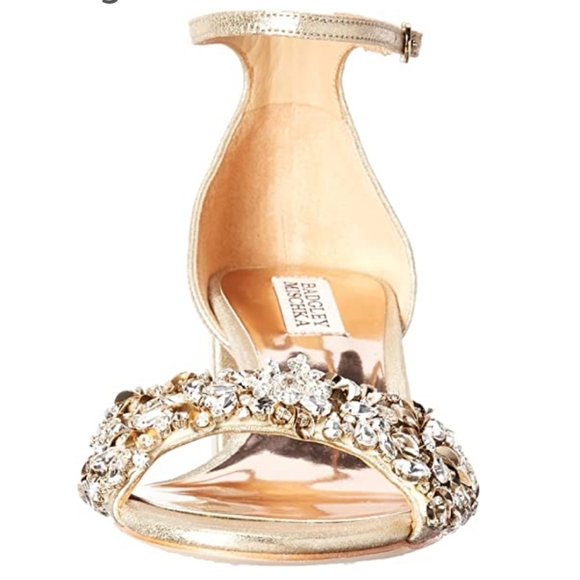 badgley mischka vega crystal embellished sandal